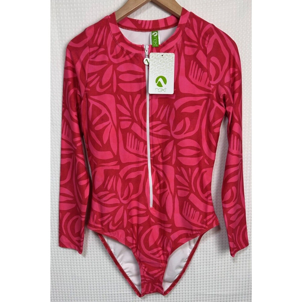 NWT $112‎ Next By Athena size XL Long Sleeve Zip One Piece Swimsuit Scuba Resort - Picture 16 of 16